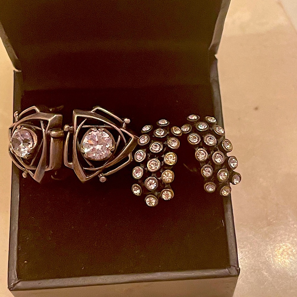 Two pairs of silver earrings